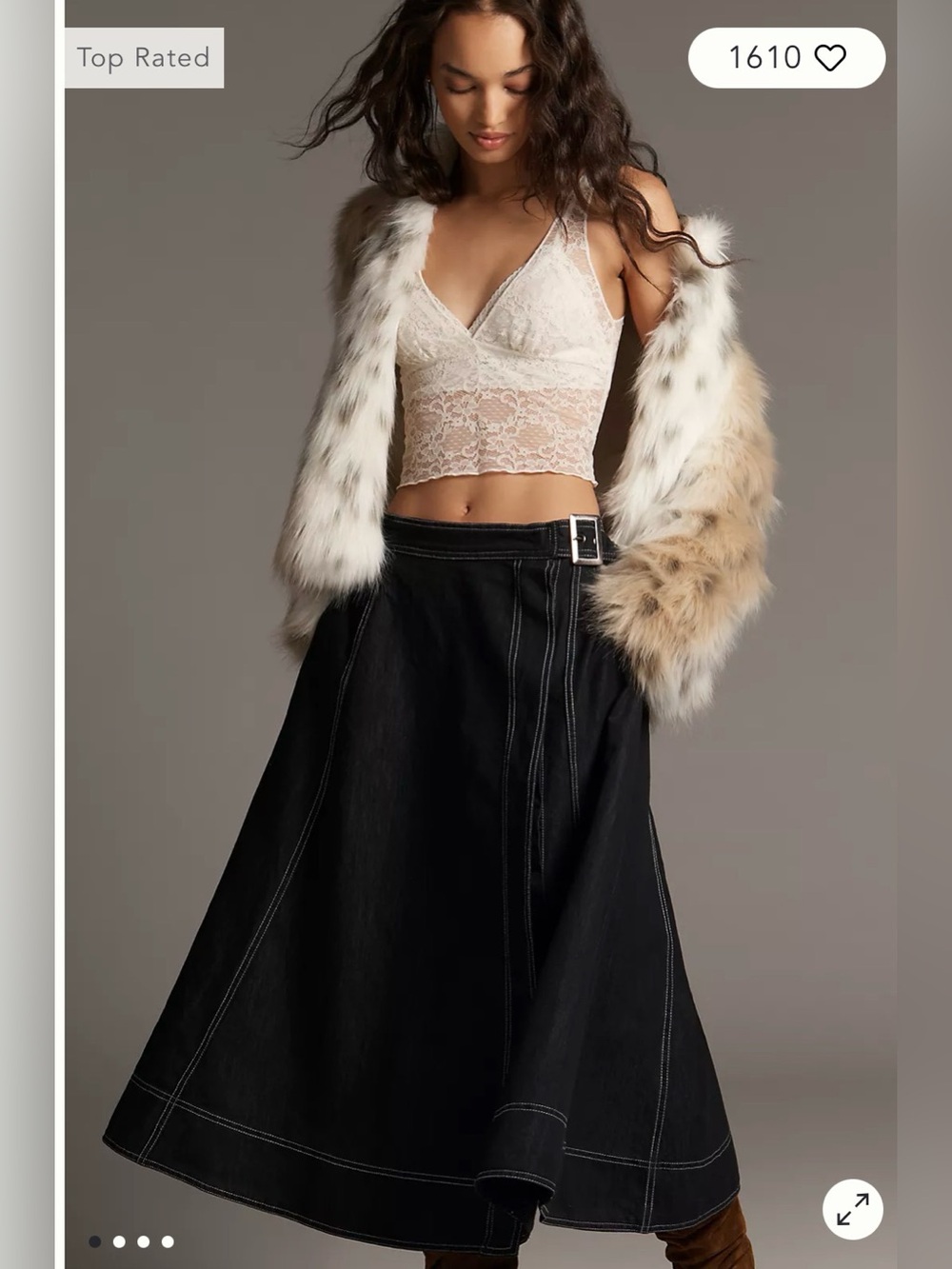 Pilcro Anthropologie Side Slit Denim A-line Midi Skirt With Pockets Size XS